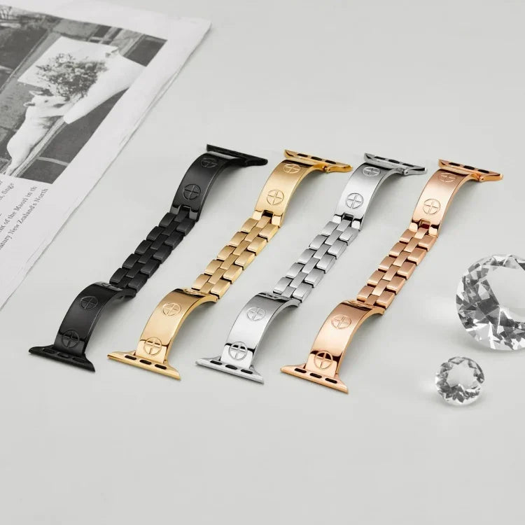 クロスブレスレットステンレススチールウォッチバンド、Apple Watch SE 40mm用、Apple Watch SE 44mm用、Apple Watch Series 6 40mm用、Apple Watch Series 6 44mm用、Apple Watch Series 5 44mm用、Apple Watch Series 5 40mm用、Apple Watch Series 4 44mm用