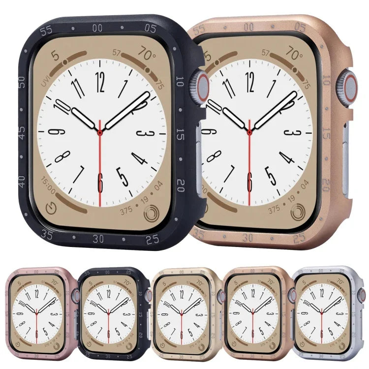 アルミ合金ウォッチフレームケース、Apple Watch Series 6 / 5 / 4 / SE 44mm用、Apple Watch Series 6 / 5 / 4 / SE 40mm用、Apple Watch Series 9 / 8 / 7 45mm用、Apple Watch Series 9 / 8 / 7 41mm用、Apple Watch Series 3 / 2 / 1 38mm用