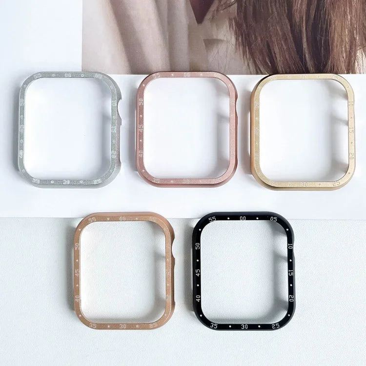 アルミ合金ウォッチフレームケース、Apple Watch Series 6 / 5 / 4 / SE 44mm用、Apple Watch Series 6 / 5 / 4 / SE 40mm用、Apple Watch Series 9 / 8 / 7 45mm用、Apple Watch Series 9 / 8 / 7 41mm用、Apple Watch Series 3 / 2 / 1 38mm用