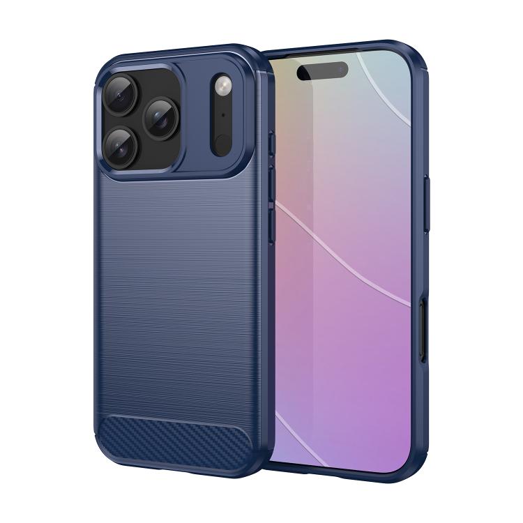ブラッシュドテクスチャーカーボンファイバーTPUスマホケース、iPhone 17e / 16e 用、iPhone 17 Pro Max 用、iPhone 17 Pro 用、iPhone 17 用、iPhone Air 用、iPhone 16 Pro Max 用、iPhone 16 Pro 用、iPhone 16 Plus 用、iPhone 16 用