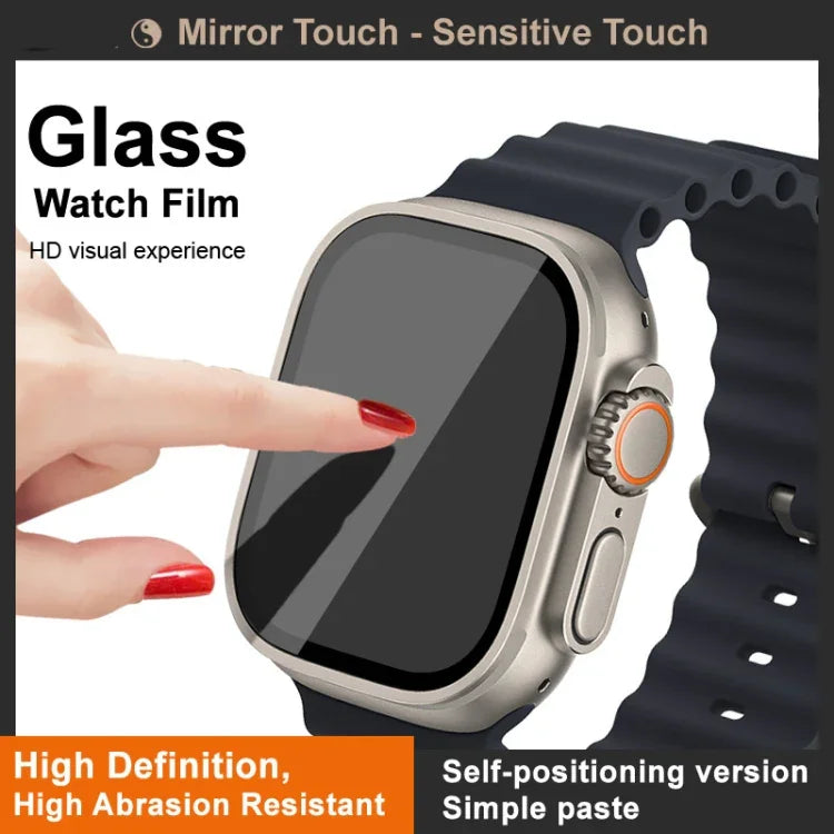 IMAK 強化ガラスウォッチ保護フィルム 自己位置決めバージョン、Apple Watch Ultra 1/2/3 49mm用