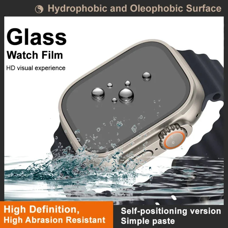 IMAK 強化ガラスウォッチ保護フィルム 自己位置決めバージョン、Apple Watch Ultra 1/2/3 49mm用