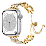 ラインストーンメタルブレスレットウォッチバンド、Apple Watch SE 2023 44mm用、Apple Watch SE 2023 40mm用、Apple Watch Ultra 2 49mm用、Apple Watch Series 9 45mm用、Apple Watch Series 9 41mm用、Apple Watch Ultra 49mm用、Apple Watch Series 8 41mm用