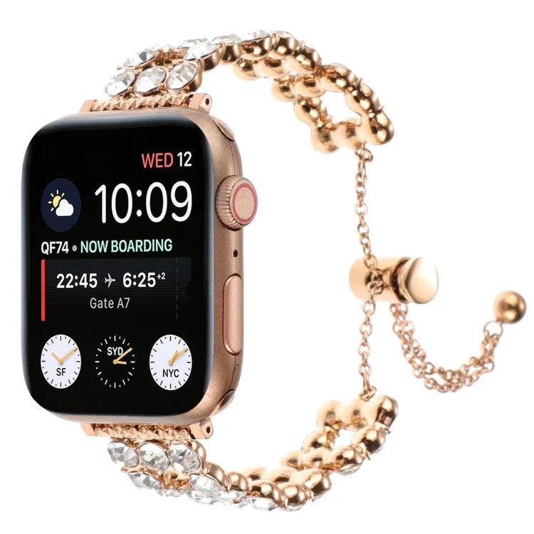 ラインストーンメタルブレスレットウォッチバンド、Apple Watch 42mm用、Apple Watch 38mm用