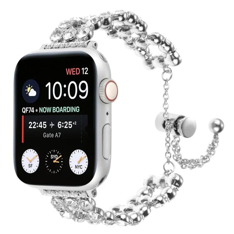 ラインストーンメタルブレスレットウォッチバンド、Apple Watch 42mm用、Apple Watch 38mm用