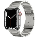 PG63 三連ビーズ突起チタンメタルウォッチバンド、Apple Watch Series 10 46mm用、Apple Watch Series 10 42mm用、Apple Watch SE 2023 44mm用、Apple Watch SE 2023 40mm用、Apple Watch Ultra 2 49mm用、Apple Watch Series 9 45mm用