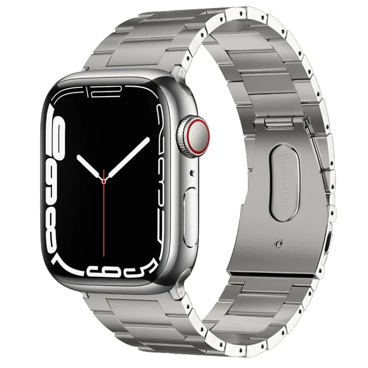 PG63 三連ビーズ突起チタンメタルウォッチバンド、Apple Watch Series 6 40mm用、Apple Watch Series 6 44mm用、Apple Watch Series 5 44mm用、Apple Watch Series 5 40mm用、Apple Watch Series 4 44mm用、Apple Watch Series 4 40mm用