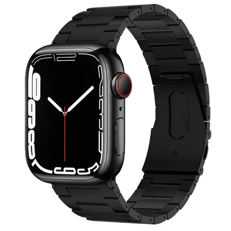 PG63 三連ビーズ突起チタンメタルウォッチバンド、Apple Watch Series 6 40mm用、Apple Watch Series 6 44mm用、Apple Watch Series 5 44mm用、Apple Watch Series 5 40mm用、Apple Watch Series 4 44mm用、Apple Watch Series 4 40mm用