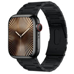 PG63 三連ビーズ突起チタンメタルウォッチバンド、Apple Watch Series 10 46mm用、Apple Watch Series 10 42mm用、Apple Watch SE 2023 44mm用、Apple Watch SE 2023 40mm用、Apple Watch Ultra 2 49mm用、Apple Watch Series 9 45mm用