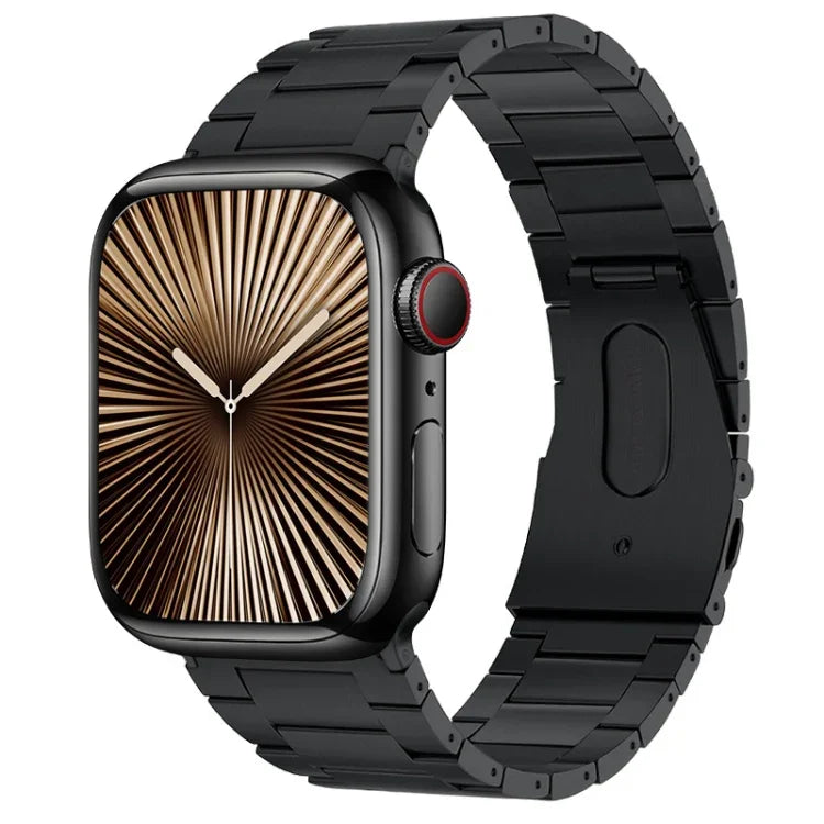 PG63 三連ビーズ突起チタンメタルウォッチバンド、Apple Watch Series 10 46mm用、Apple Watch Series 10 42mm用、Apple Watch SE 2023 44mm用、Apple Watch SE 2023 40mm用、Apple Watch Ultra 2 49mm用、Apple Watch Series 9 45mm用
