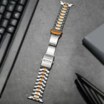 ダブルロックバックルタートルチタン鋼ウォッチバンド、Apple Watch 42mm用、Apple Watch 38mm用