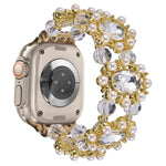 ビーズパール宝石ブレスレットウォッチバンド、Apple Watch SE 2023 44mm用、Apple Watch SE 2023 40mm用、Apple Watch Ultra 2 49mm用、Apple Watch Series 9 45mm用、Apple Watch Series 9 41mm用、Apple Watch Ultra 49mm用、Apple Watch Series 8 41mm用