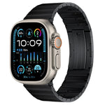 PG65 シングルビーズ竹節スプリングバー チタンメタルウォッチバンド、Apple Watch Series 10 46mm用、Apple Watch Series 10 42mm用、Apple Watch SE 2023 44mm用、Apple Watch SE 2023 40mm用、Apple Watch Ultra 2 49mm用、Apple Watch Series 9 45mm用