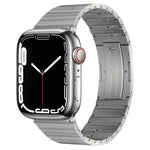 PG65 シングルビーズ竹節スプリングバー チタン製ウォッチバンド、Apple Watch Series 6 40mm用、Apple Watch Series 6 44mm用、Apple Watch Series 5 44mm用、Apple Watch Series 5 40mm用、Apple Watch Series 4 44mm用、Apple Watch Series 4 40mm用