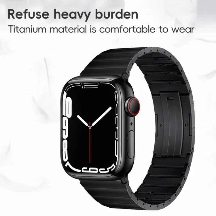 PG65 シングルビーズ竹節スプリングバー チタン製ウォッチバンド、Apple Watch Series 6 40mm用、Apple Watch Series 6 44mm用、Apple Watch Series 5 44mm用、Apple Watch Series 5 40mm用、Apple Watch Series 4 44mm用、Apple Watch Series 4 40mm用