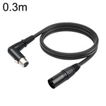 XK041L XLR 3ピンストレートオスからエルボーメスオーディオケーブル、0.3m、1m、2m、3m、5m、10m