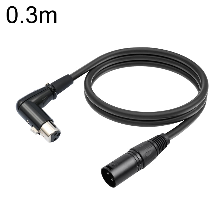 XK041L XLR 3ピンストレートオスからエルボーメスオーディオケーブル、0.3m、1m、2m、3m、5m、10m