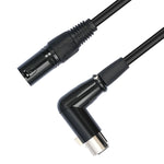 XK041L XLR 3ピンストレートオスからエルボーメスオーディオケーブル、0.3m、1m、2m、3m、5m、10m