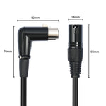 XK041L XLR 3ピンストレートオスからエルボーメスオーディオケーブル、0.3m、1m、2m、3m、5m、10m