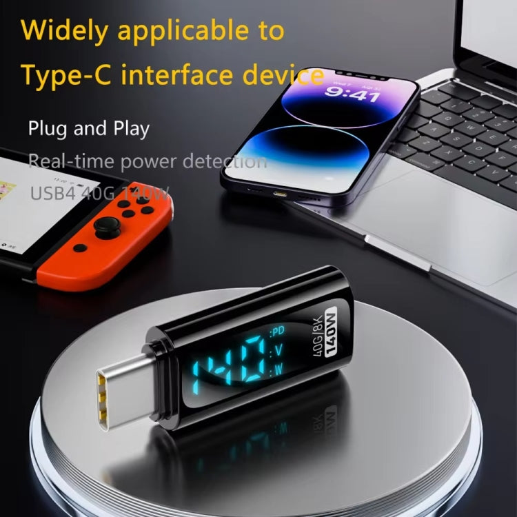 デジタル表示付き充電アダプター、8ピン オスから Type-C メス 35W、Type-C オスから 8ピン メス 35W、Type-C オスから Type-C メス 140W