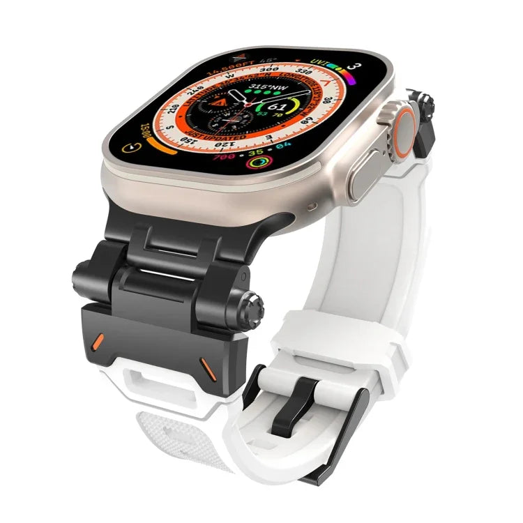 ステンレススチールコネクター TPUウォッチバンド、Apple Watch Series 9 45mm用、Apple Watch Ultra 49mm用