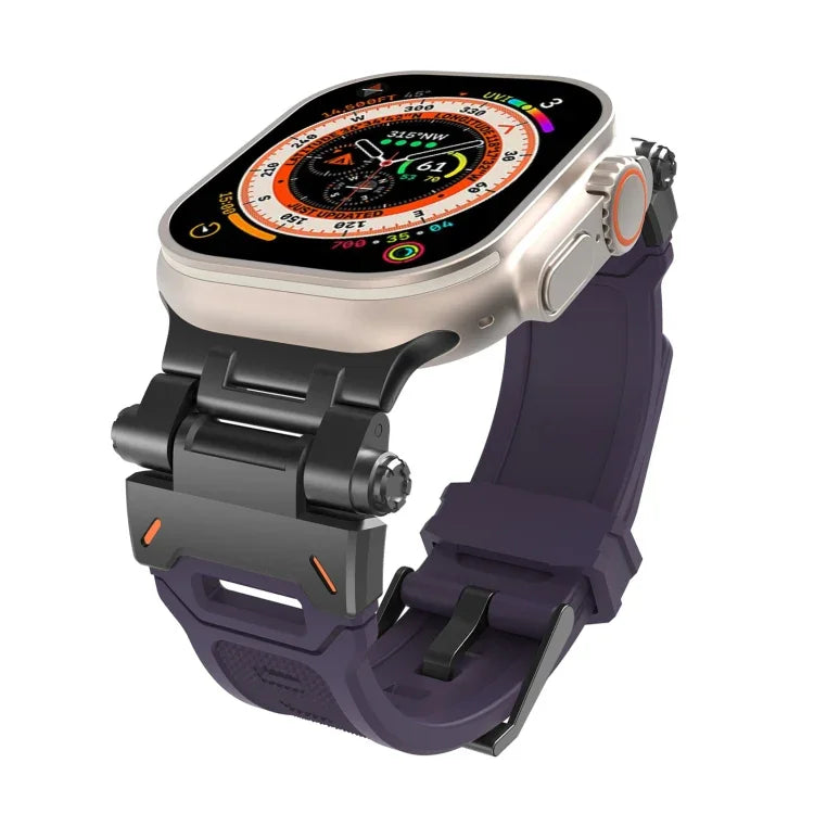 ステンレススチールコネクター TPUウォッチバンド、Apple Watch Series 7 45mm用、Apple Watch SE 44mm用