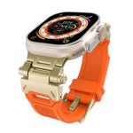 ステンレススチールコネクター TPUウォッチバンド、Apple Watch Series 7 45mm用、Apple Watch SE 44mm用