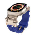 ステンレススチールコネクター TPUウォッチバンド、Apple Watch Series 7 45mm用、Apple Watch SE 44mm用