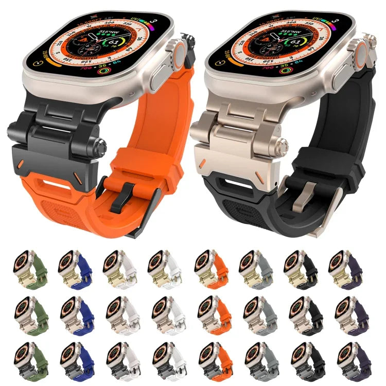 ステンレススチールコネクター TPUウォッチバンド、Apple Watch Series 4 44mm用、Apple Watch Series 3 42mm用