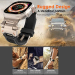 ステンレススチールコネクター TPUウォッチバンド、Apple Watch Series 8 45mm用、Apple Watch SE 2022 44mm用