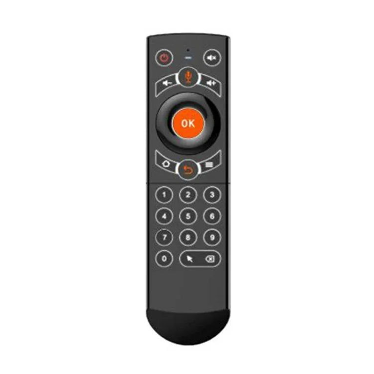G21 2.4GHz フライエアマウス LEDバックライト ワイヤレスキーボード リモコン ジャイロスコープ搭載 Android TVボックス / PC対応 インテリジェント音声対応、オレンジ