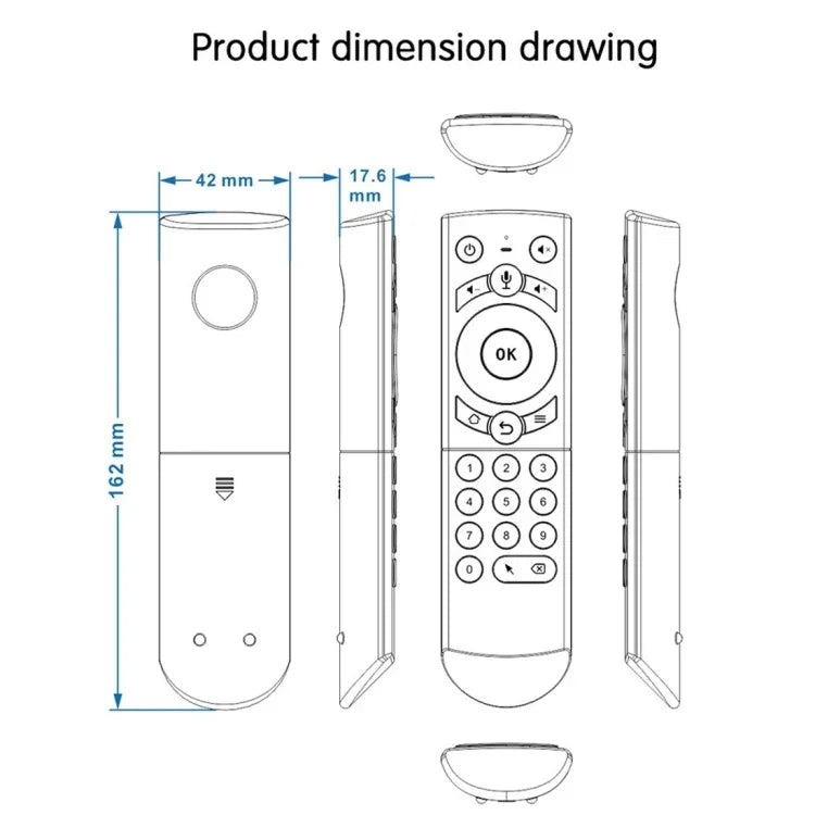 G21 2.4GHz フライエアマウス LEDバックライト ワイヤレスキーボード リモコン ジャイロスコープ搭載 Android TVボックス / PC対応 インテリジェント音声対応、オレンジ