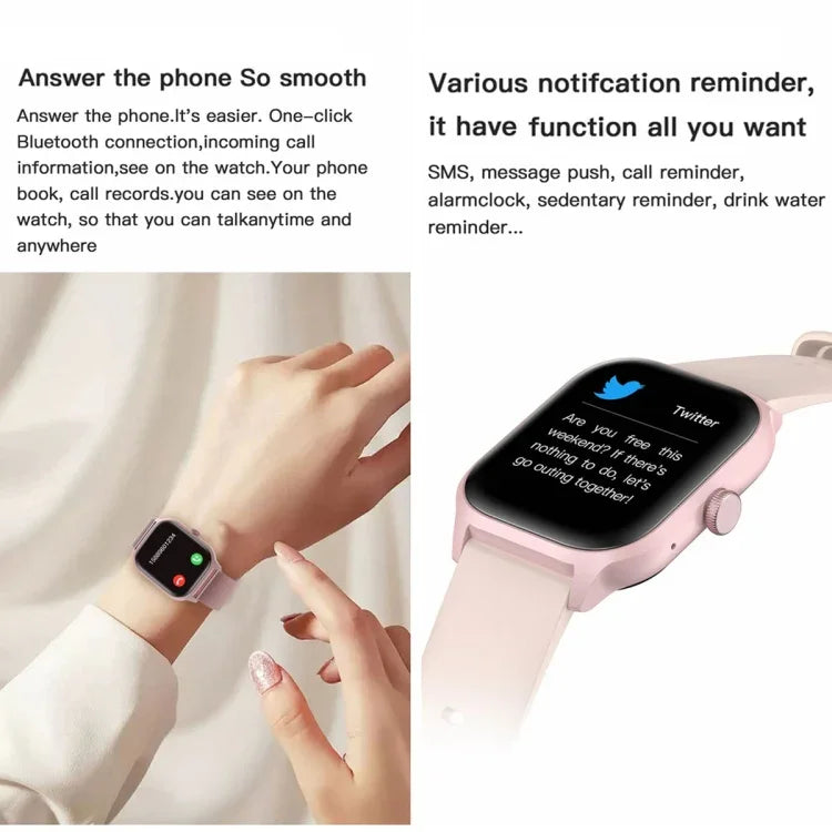 LEMFO LT10 2.01インチ TFTスクリーンスマートウォッチ Bluetooth通話 / 健康モニタリング対応、スチールストラップ、シリコンストラップ