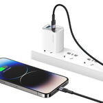 USAMS SJ729 30W USB-C/Type-C から 8ピン アルミ合金データケーブル 長さ: 1.2m SJ729