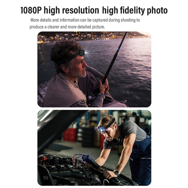 D8 1080PヘッドマウントLEDモーションセンサー動画録画ライトカメラ、D8