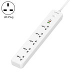 LDNIO SC5319 5ポジショントラベルホームオフィスソケット、38W USBポート付き、ケーブル長：2m、EUプラグ、UKプラグ、米国プラグ