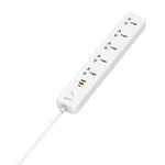 LDNIO SC5319 5ポジショントラベルホームオフィスソケット、38W USBポート付き、ケーブル長：2m、EUプラグ、UKプラグ、米国プラグ