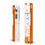 LDNIO SC5319 5ポジショントラベルホームオフィスソケット、38W USBポート付き、ケーブル長：2m、EUプラグ、UKプラグ、米国プラグ