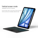 インテリジェント着脱式タッチBluetoothキーボードレザータブレットケース バックライト・ペンスロット付き, iPad Pro 13 2024用, iPad Air 13 2024用, iPad Air 11 2024用, iPad Pro 11 2024用, iPad 10.9 2022用, iPad 10.2 2021用, iPad mini 6用