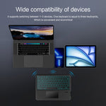 インテリジェント着脱式タッチBluetoothキーボードレザータブレットケース バックライト・ペンスロット付き, iPad Pro 13 2024用, iPad Air 13 2024用, iPad Air 11 2024用, iPad Pro 11 2024用, iPad 10.9 2022用, iPad 10.2 2021用, iPad mini 6用