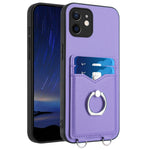 R20 Ring Card Holder Phone Case, For iPhone 13 mini, For iPhone 12, For iPhone 12 Pro Max, For iPhone 12 Pro, For iPhone 12 mini, For iPhone 11 Pro Max, For iPhone 11, For iPhone 11 Pro