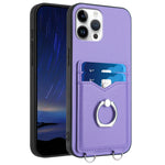 R20 Ring Card Holder Phone Case, For iPhone 13 mini, For iPhone 12, For iPhone 12 Pro Max, For iPhone 12 Pro, For iPhone 12 mini, For iPhone 11 Pro Max, For iPhone 11, For iPhone 11 Pro