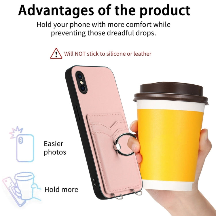 R20 リングカードホルダー付きスマホケース、iPhone XS / X 用、iPhone XR 用、iPhone XS Max 用、iPhone 8 Plus / 7 Plus 用