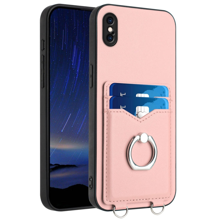 R20 リングカードホルダー付きスマホケース、iPhone XS / X 用、iPhone XR 用、iPhone XS Max 用、iPhone 8 Plus / 7 Plus 用
