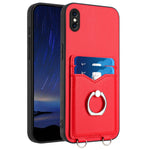 R20 リングカードホルダー付きスマホケース、iPhone XS / X 用、iPhone XR 用、iPhone XS Max 用、iPhone 8 Plus / 7 Plus 用