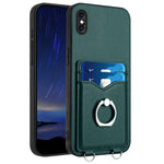 R20 リングカードホルダー付きスマホケース、iPhone XS / X 用、iPhone XR 用、iPhone XS Max 用、iPhone 8 Plus / 7 Plus 用