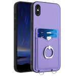 R20 リングカードホルダー付きスマホケース、iPhone XS / X 用、iPhone XR 用、iPhone XS Max 用、iPhone 8 Plus / 7 Plus 用