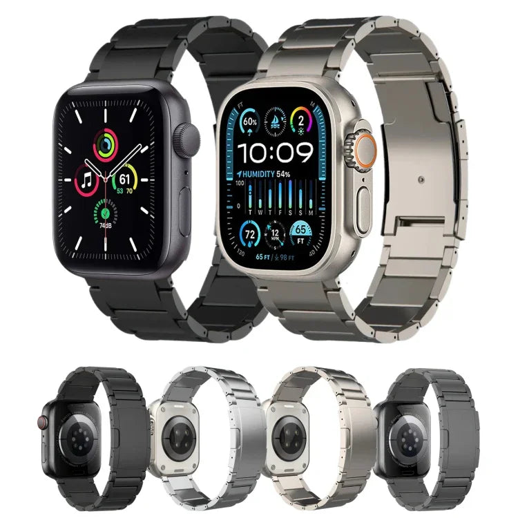 チタン製ウォッチバンド、Apple Watch Series 10 46mm用、Apple Watch Series 10 42mm用、Apple Watch SE 2023 44mm用、Apple Watch SE 2023 40mm用、Apple Watch Ultra 2 49mm用、Apple Watch Series 9 45mm用、Apple Watch Series 9 41mm用