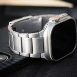 チタン製ウォッチバンド、Apple Watch Series 7 41mm用、Apple Watch Series 7 45mm用、Apple Watch SE 40mm用、Apple Watch SE 44mm用、Apple Watch Series 6 40mm用、Apple Watch Series 6 44mm用、Apple Watch Series 5 44mm用