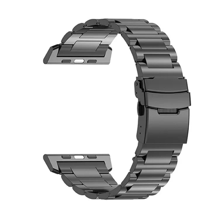 26mm セーフティバックル チタン合金ウォッチバンド、Apple Watch SE 2023 44mm用、Apple Watch Ultra 2 49mm用、Apple Watch Series 9 45mm用、Apple Watch Ultra 49mm用、Apple Watch Series 8 45mm用、Apple Watch SE 2022 44mm用、Apple Watch Series 7 45mm用